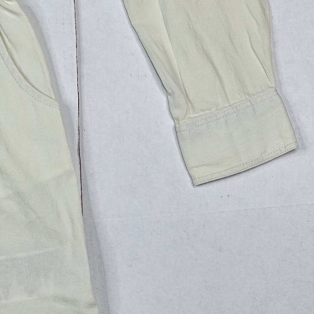 Levi's Girls' Off-White Cotton Button-Down Shirt Dress Pocket Sz M 10-12 - NWOT - Picture 5 of 12